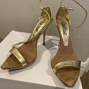 Colin Stuart gold strap heels